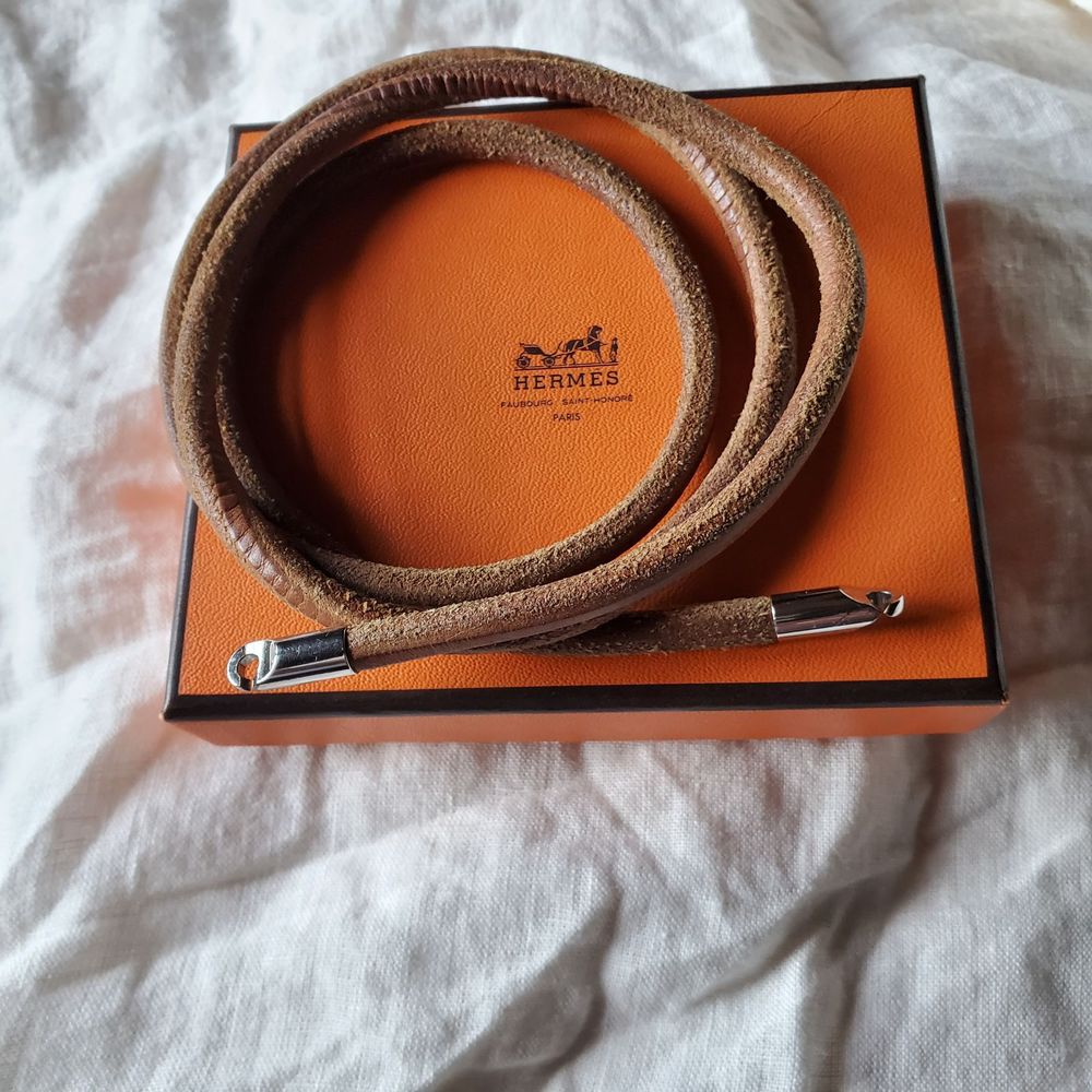 Hermes Vache Bride Leather Necklace